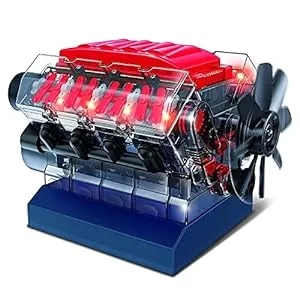 Construction Gifts for Kids-V8 Combustion Engine Model Building Kit